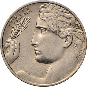 1485D 20 centesimi 1927 Libertà librata Roma Nichelio