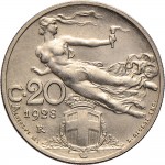 1486R 20 centesimi 1928 Libertà librata Roma Nichelio