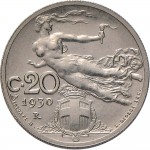 1488R 20 centesimi 1930 Libertà librata Roma Nichelio