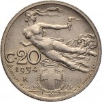 1492R 20 centesimi 1934 Libertà librata Roma Nichelio