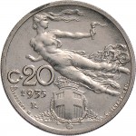 1493R 20 centesimi 1935 Libertà librata Roma Nichelio