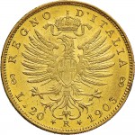 1337R 20 lire 1903 Aquila spiegata Roma Oro