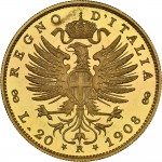 1339R 20 lire 1908 Aquila spiegata Roma Oro