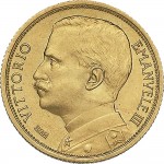 1343D 20 lire 1927 Italia aratrice Roma Oro