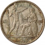2581R 20 lire 1928 Anno VI Littore e Italia genitrice Roma Argento Prova