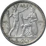 1350R 20 lire 1931 IX Giovane e Italia genitrice 1° tipo Roma Argento