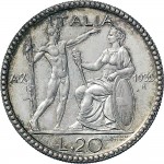 1351R 20 lire 1932 X Giovane e Italia genitrice 1° tipo Roma Argento
