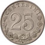 1471R 25 centesimi 1902 Aquila spiegata Roma Nichelio