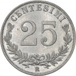 2631R 25 centesimi 1902 Aquila spiegata Roma Nichelio
