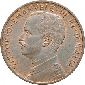 1521D 5 centesimi 1908 Italia marinara Roma Rame