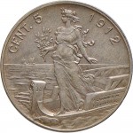 1522R 5 centesimi 1912 Italia marinara Roma Rame