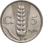 1528R 5 centesimi 1919 Spiga 1° tipo Roma Ferro