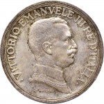 1376D 5 lire 1914 Italia su quadriga Roma Argento