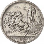 2598R 5 lire 1914 Italia su quadriga briosa Roma Argento Prova