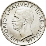 2606D 5 lire 1927 Aquila romana 3° tipo Roma Argento Prova