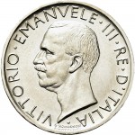 2607D 5 lire 1927 Aquila romana 3° tipo Roma Argento Prova