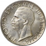 1385D 5 lire 1929 Aquila romana Roma Argento