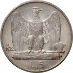 1389R 5 lire 1932 Aquila romana Roma Argento