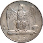 1392R 5 lire 1935 Aquila romana Roma Argento