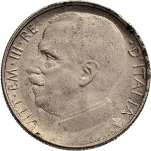 1453D 50 centesimi 1921 Giustizia su quadriga di leoni Roma Nichelio