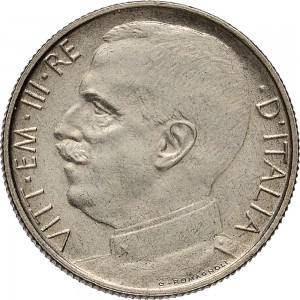 1464D 50 centesimi 1929 Giustizia su quadriga di leoni Roma Nichelio