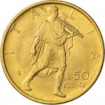 1331R 50 lire 1931 IX Littore 3° tipo Roma Oro