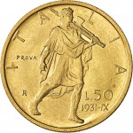 2575R 50 lire 1931 Anno IX Littore Roma Oro Prova