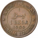 1728R 1 besa 1909 Valore Roma Rame
