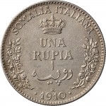 1701R 1 rupia 1910 Valore Roma Argento