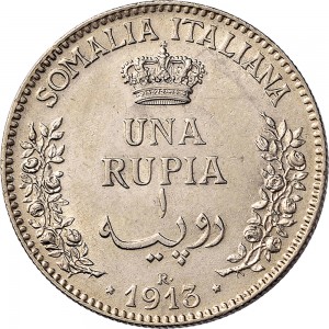 1703R 1 rupia 1913 Valore Roma Argento