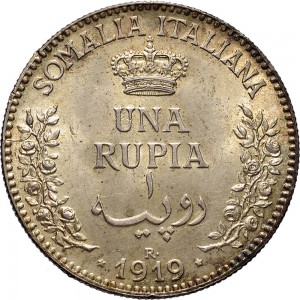 1706R 1 rupia 1919 Valore Roma Argento