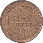 1722R 2 bese 1909 Valore Roma Rame