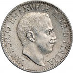 1709D Mezza rupia 1910 Valore Roma Argento