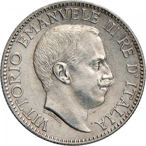 1709D Mezza rupia 1910 Valore Roma Argento