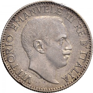 1711D Mezza rupia 1913 Valore Roma Argento