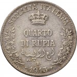 1715R Quarto di rupia 1913 Valore Roma Argento