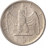 1619R 1 lira 1936 XIV Aquila romana 1° tipo Roma Nichelio