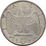 1630R 1 lira 1943 XXI Aquila romana 2° tipo Roma Acmonital