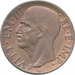 1658D 10 Centesimi 1937 XV Scudo semirotondo 1° tipo Roma Rame