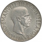 1592D 10 lire 1936 XIV Italia marinara Roma Argento