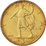 1581R 100 lire 1936 XIV Littore 1° tipo Roma Oro