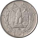 1618R 2 lire 1943 XXI Aquila romana 2° tipo Roma Acmonital
