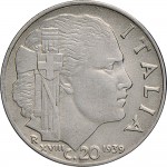 1650R 20 centesimi 1939 XVIII Italia fascista 2° tipo Roma Acmonital