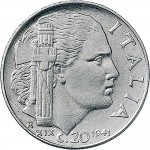 1654R 20 centesimi 1941 XIX Italia fascista 2° tipo Roma Acmonital