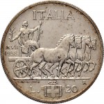 1587R 20 lire 1938 XVII Italia su quadriga lenta Roma Argento