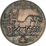 1589R 20 lire 1940 Anno XVIII Italia su quadriga lenta Roma Argento