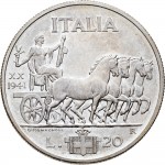 1591R 20 lire 1941 XX Italia su quadriga lenta Roma Argento