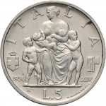 1599R 5 lire 1936 XIV Italia feconda Roma Argento