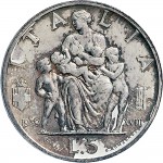 1602R 5 lire 1939 XVIII Italia feconda Roma Argento