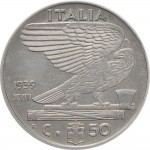 1638R 50 centesimi 1939 XVIII Aquila romana 2° tipo Roma Acmonital
